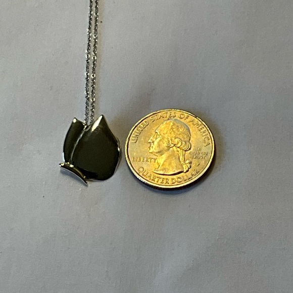 Tiffany & Co. Silver & 18K Yellow Gold Butterfly Pendant Necklace 16" - Picture 8 of 8